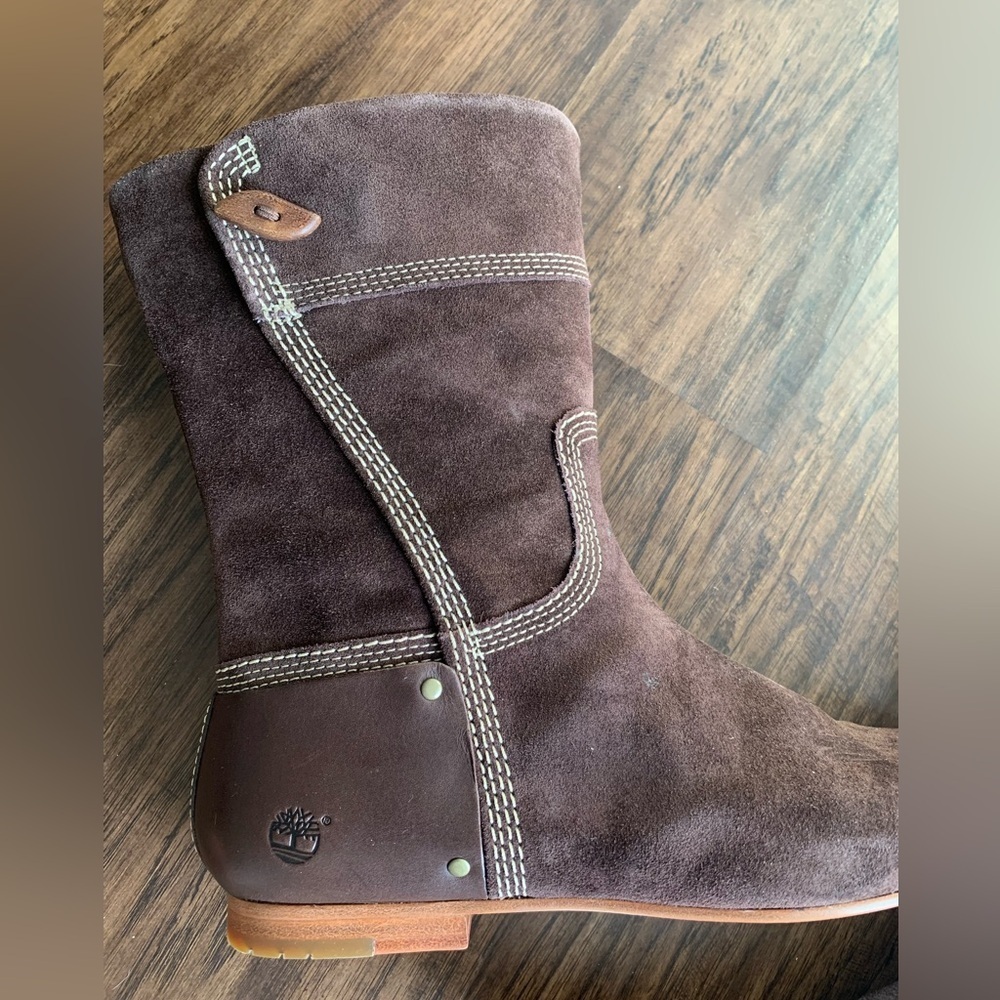 Timberland Dark Brown chocolate Leather Boots - Picture 2 of 9